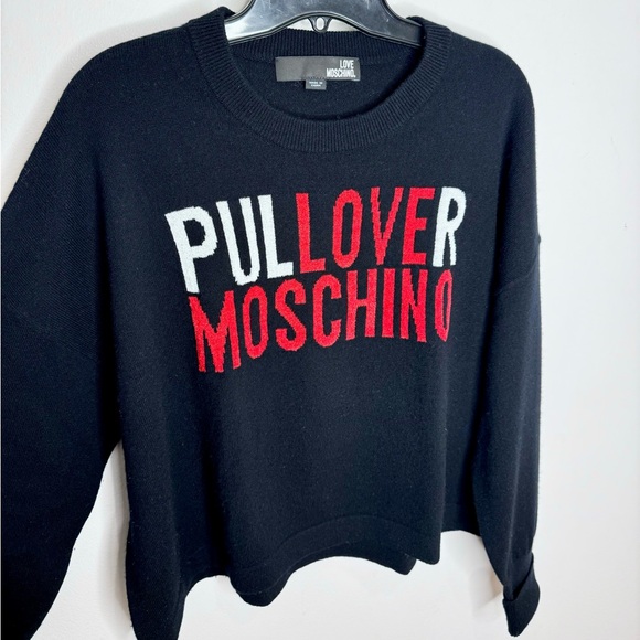 Love Moschino ‘Pullover Moschino’ Wool/Cashmere Knit Sweater - Picture 4 of 11